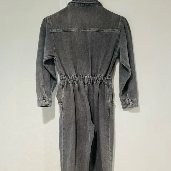 Zara Gray Denim Girls Jumpsuit - Picture 3 of 3